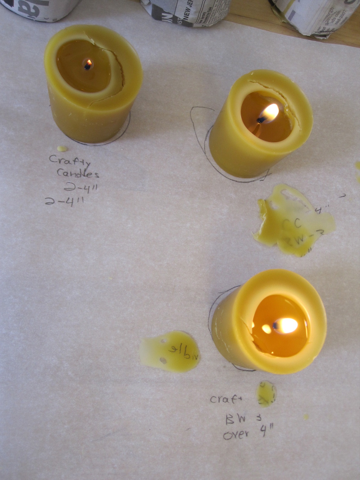 Brown's Downtown Bees Finding the perfect wick beeswax candles