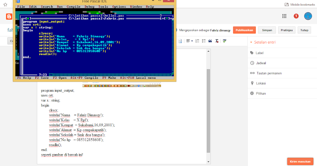 cara membuat biodata di free pascal Fahriz lovers cara membuat biodata di free pascal Fahriz lovers