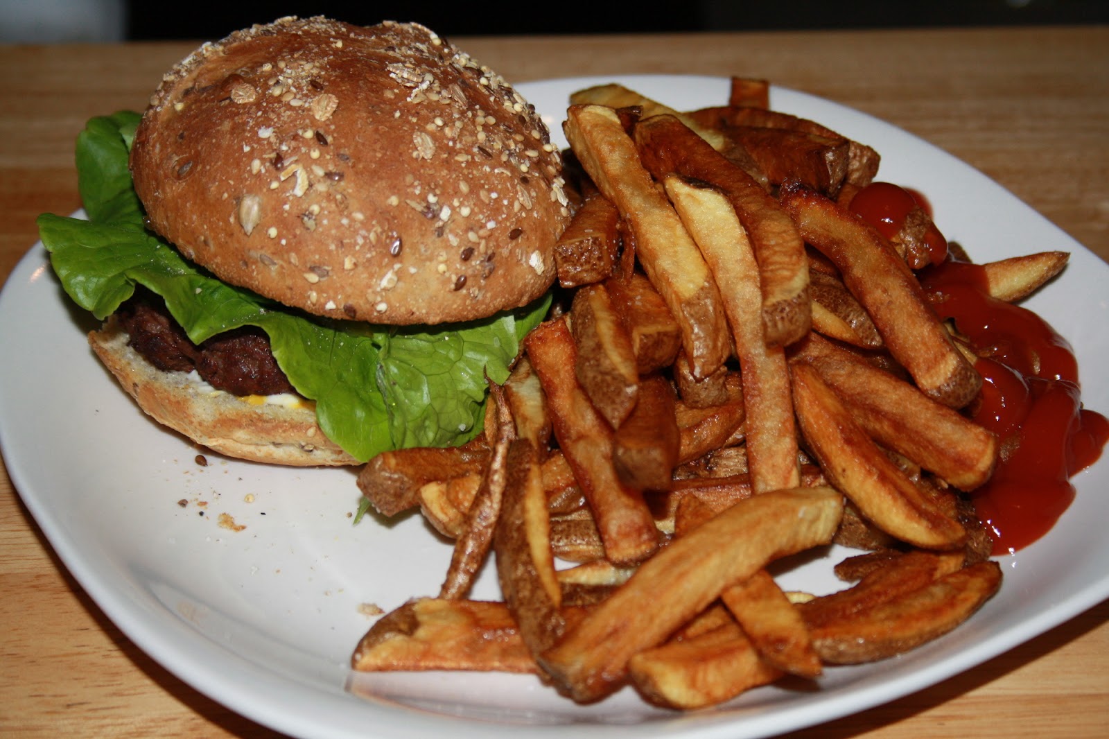 Eat Out In Every Night Moose Burger with fries