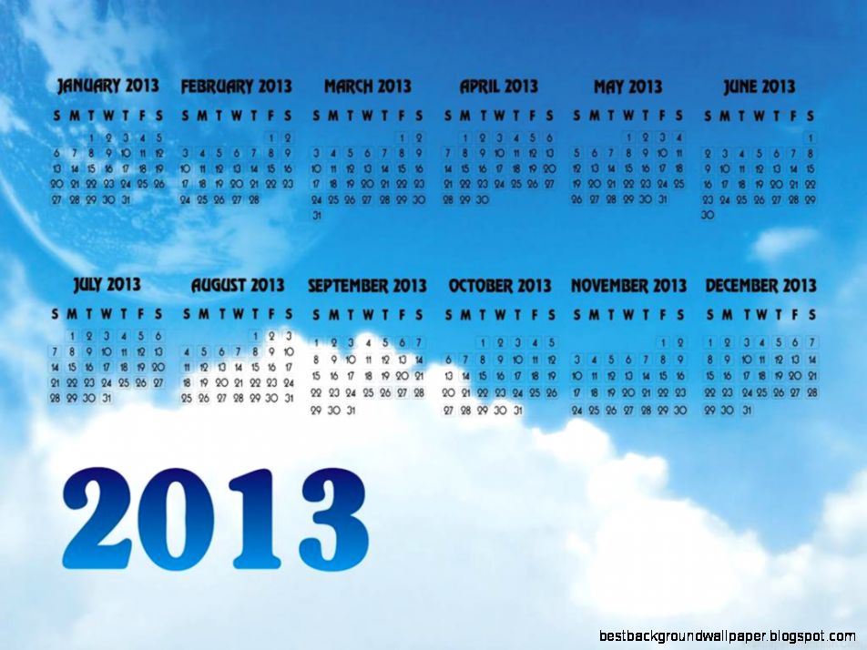Desktop Wallpaper Calendar 2013