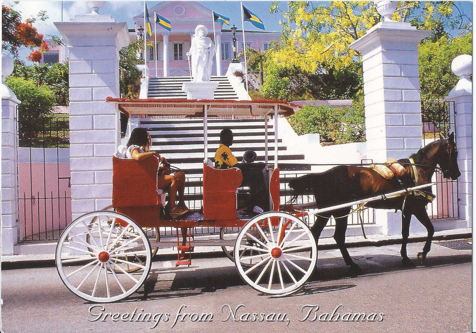 A Journey of Postcards Take me for a carriage ride through The Bahamas