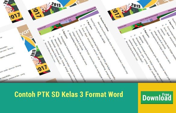 Contoh Ptk Sd Kelas 3 Format Word