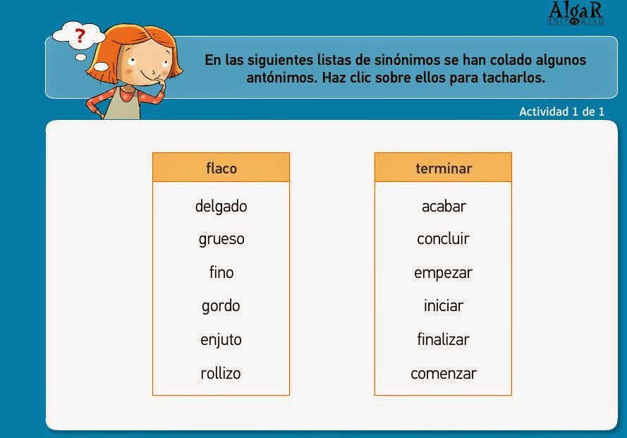 Cuál Es El Antónimo De Sinónimo Mi cole Luis Cernuda, Campanillas.: T.2 - 4º "Los sinónimos y antónimos"