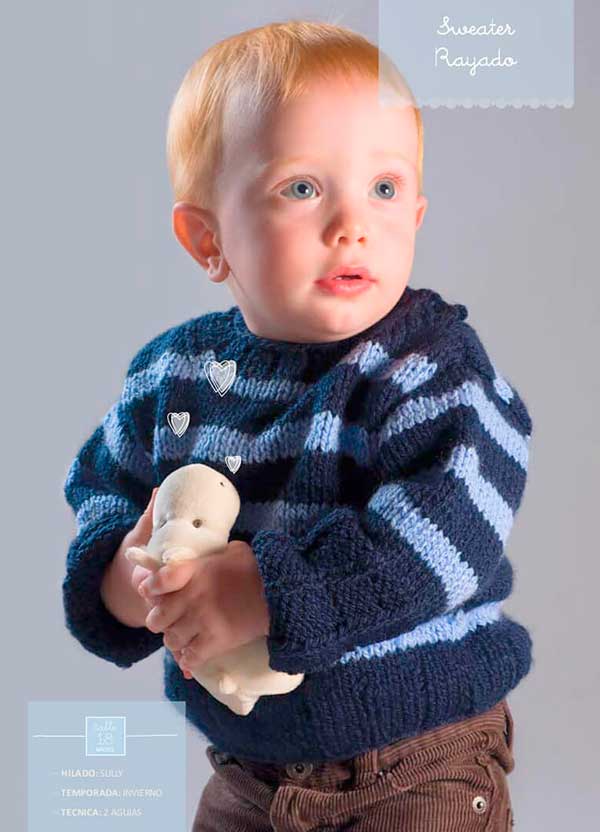 Suéter dos agujas para bebé paso a paso
