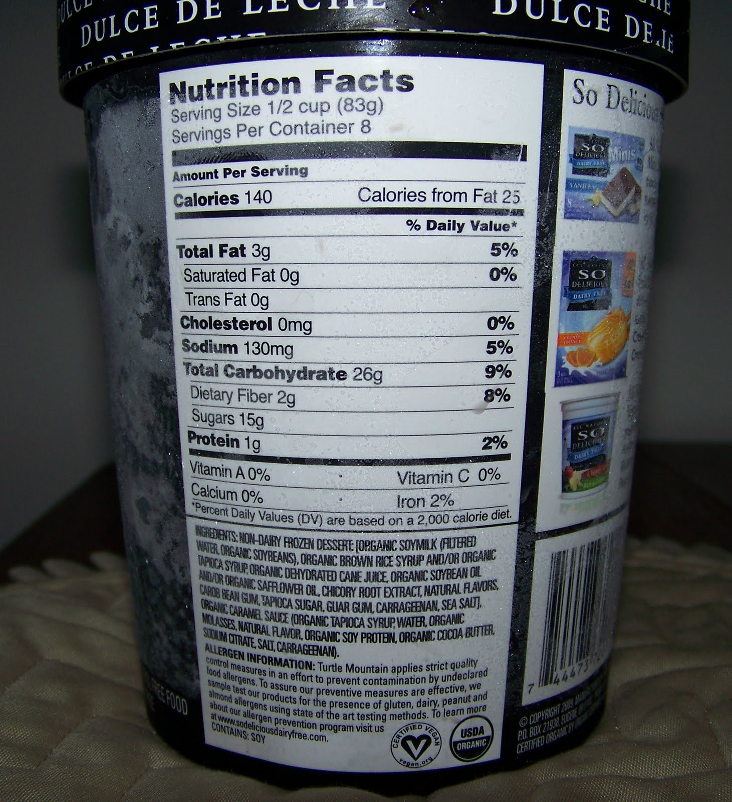 Food, Fotos, and Fun! So Delicious Frozen Dessert Review