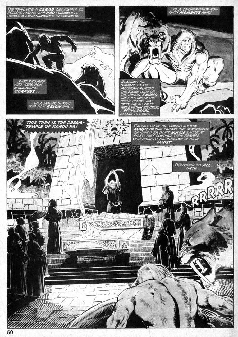 Savage Tales v1 #7 conan marvel comic book page art by Neal Adams Savage Tales v1 #7 conan marvel comic book page art by Neal Adams