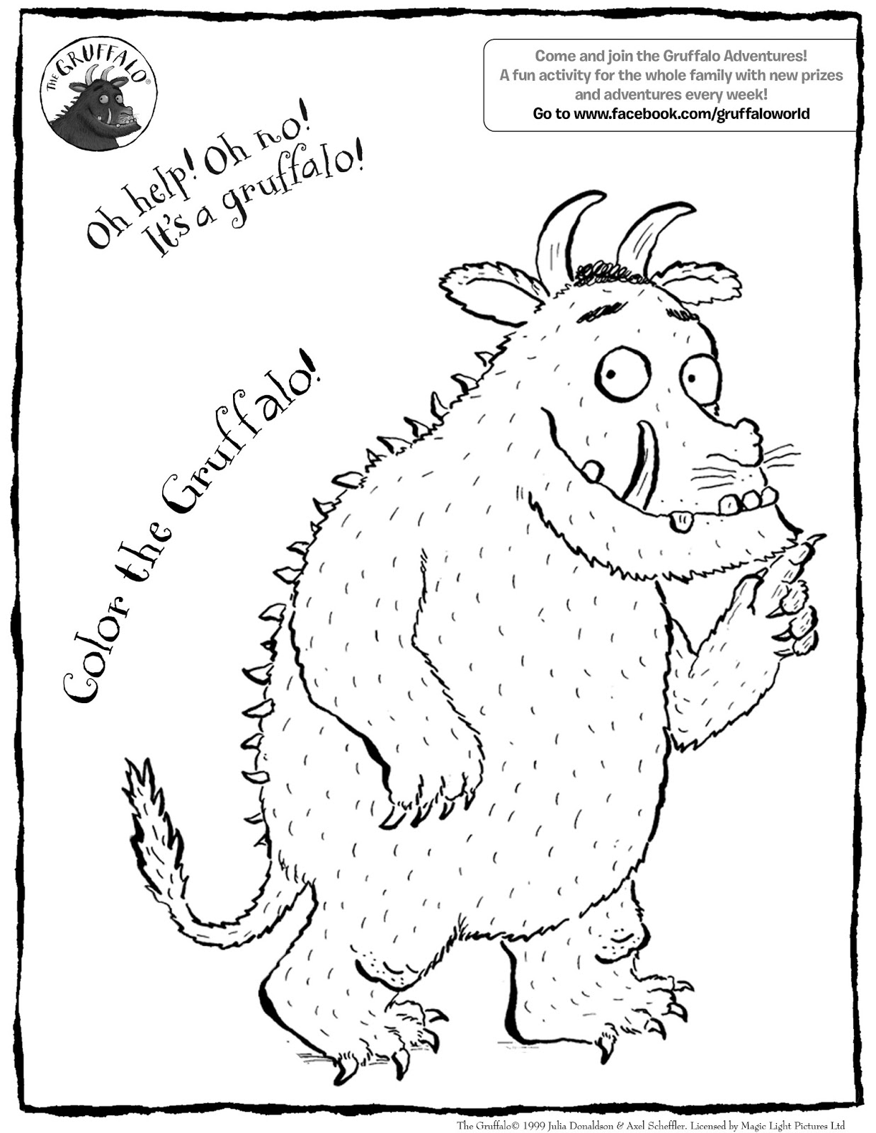 This is an image of Transformative Gruffalo Coloring Pages It's just a photo of Transformative Gruffalo Coloring Pages