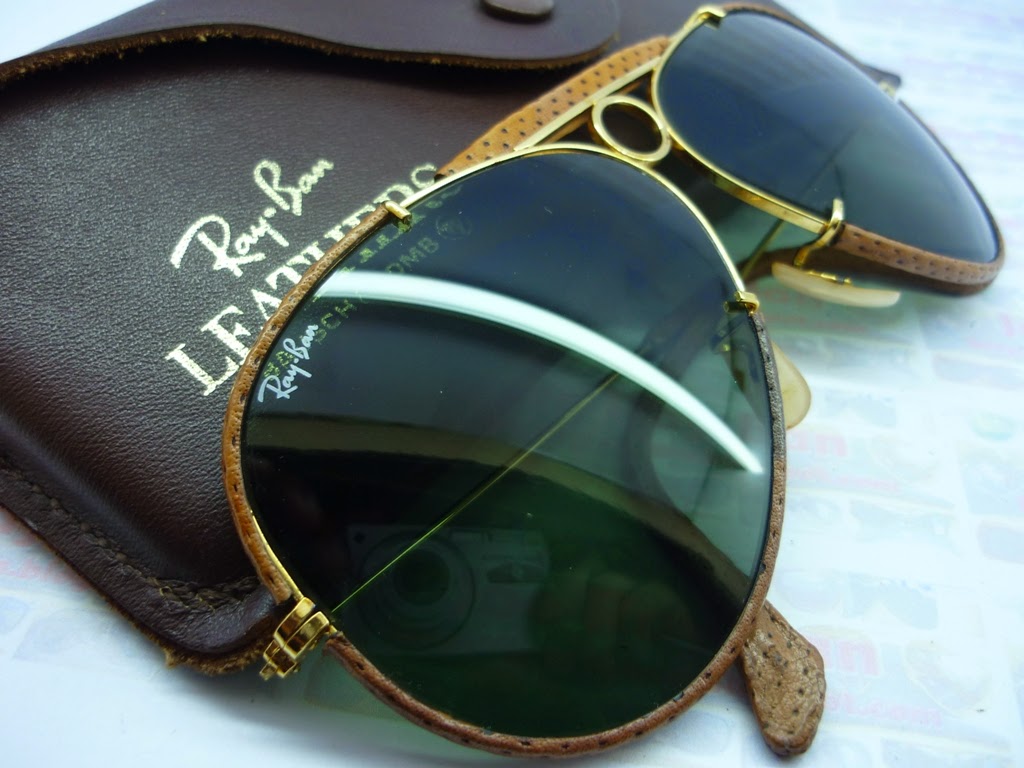 ray ban shooter leather