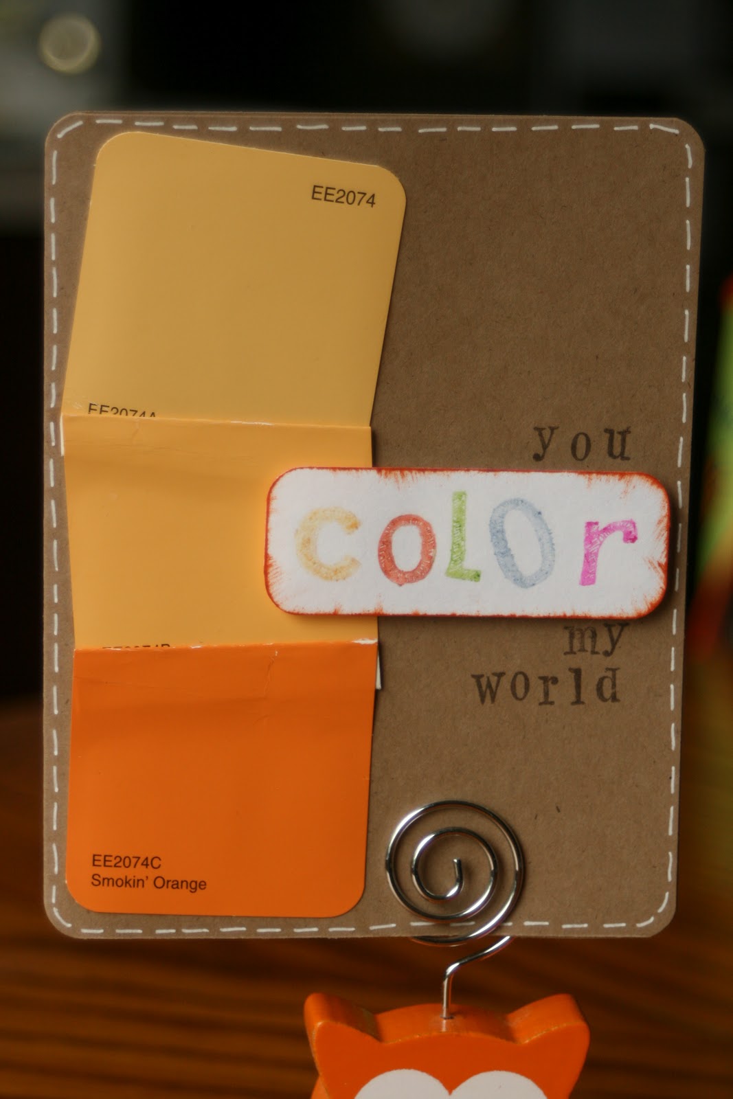 H.S. Homemade Paint Chip Card