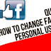 Change Username Facebook