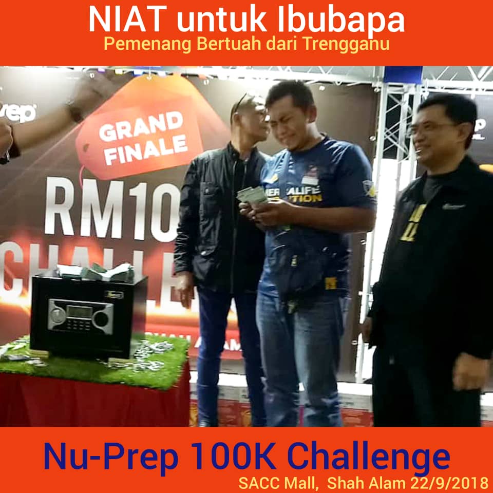 Congratulation!!! 100,000 Cash. Nu-Prep 100K Challenge