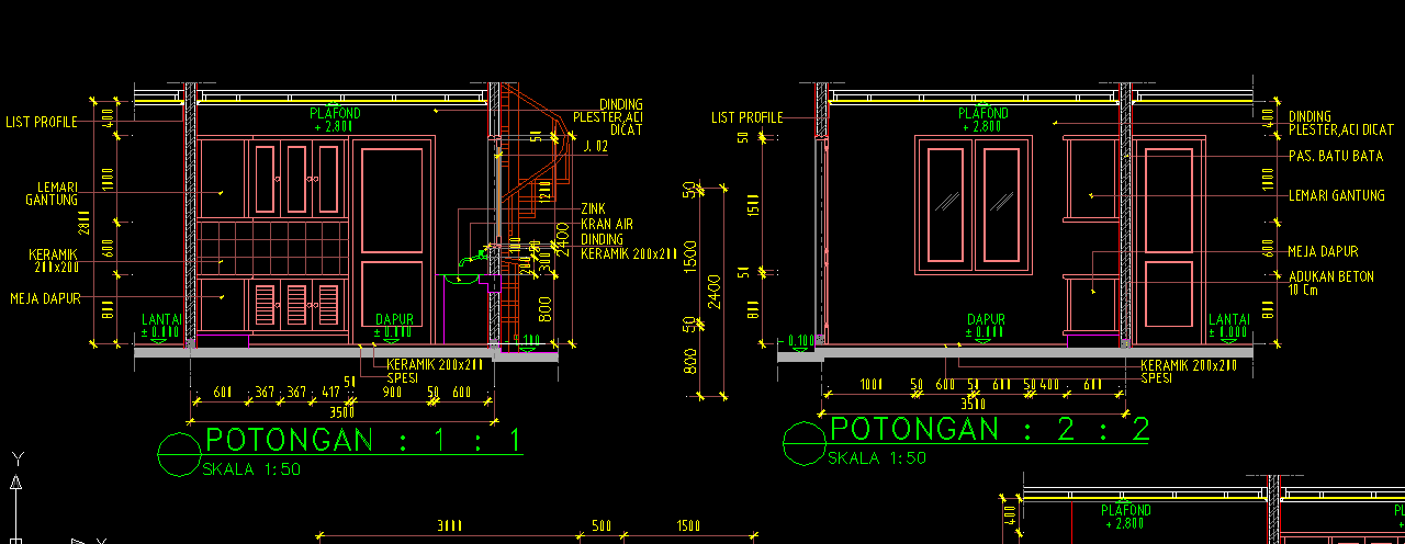 Download File AutoCAD (.dwg) Desain Dapur dan Pantry | Blogger Langgong