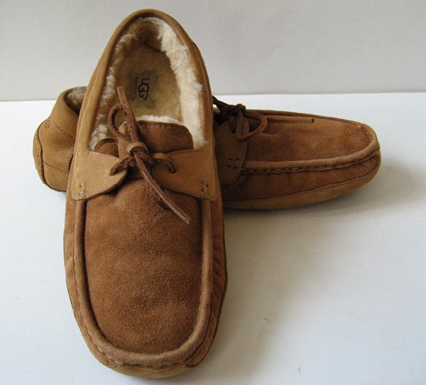 UGG BYRON BROWN CHESTNUT SLIPPERS MENS SIZE 12
