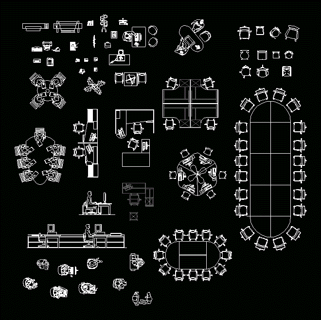 Office furniture autocad book batiment architecture