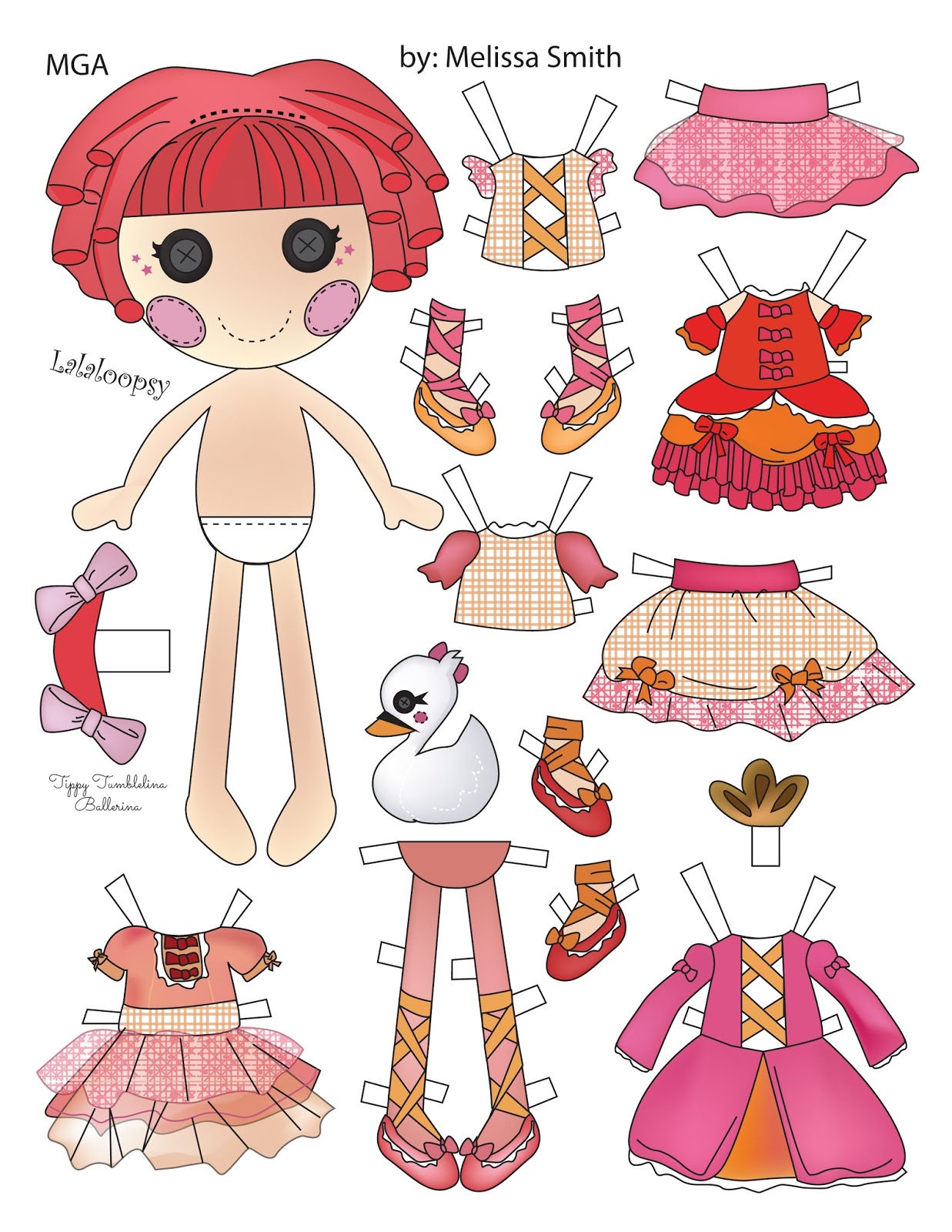 TIPPY TUMBELINA LALALOOPSY Ballerina Paper Doll Created By MGA TIPPY tippy-tumbelina-lalaloopsy-ballerina-paper-doll-created-by-mga-tippy