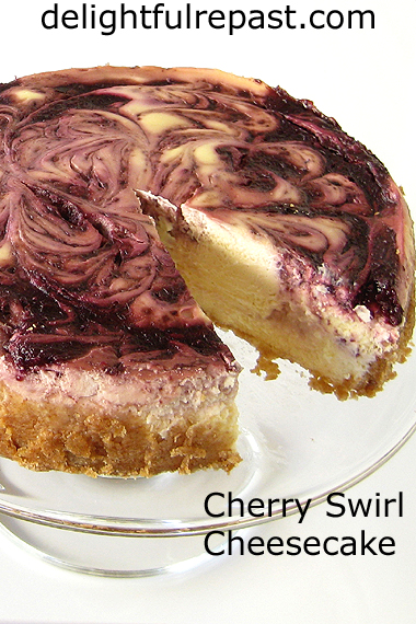 Cherry Swirl Cheesecake - Instant Pot (or other electric pressure cooker) / www.delightfulrepast.com