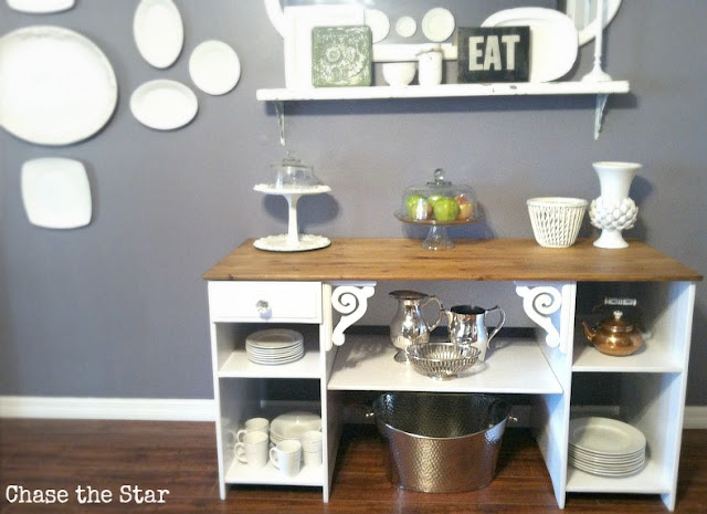 diy, desk, repurpose, buffet, upcycle, sideboard, dining room, kitchen