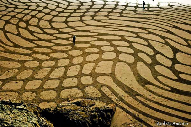 A Man Takes A Single Rake to The Beach… When You Zoom Out And See It’ll Blow Your Mind!