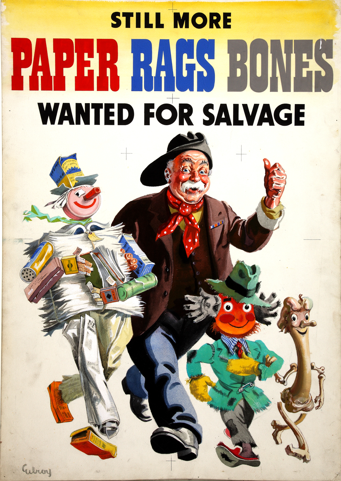 British poster from World War II, reproduced in the Wikipedia article on Recycling: http://en.wikipedia.org/wiki/Recycling