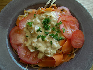 Pasta%2Bmed%2Bkalkons%25C3%25A5s - Spagetti med kalkonsås - snabbt, gott och enkelt