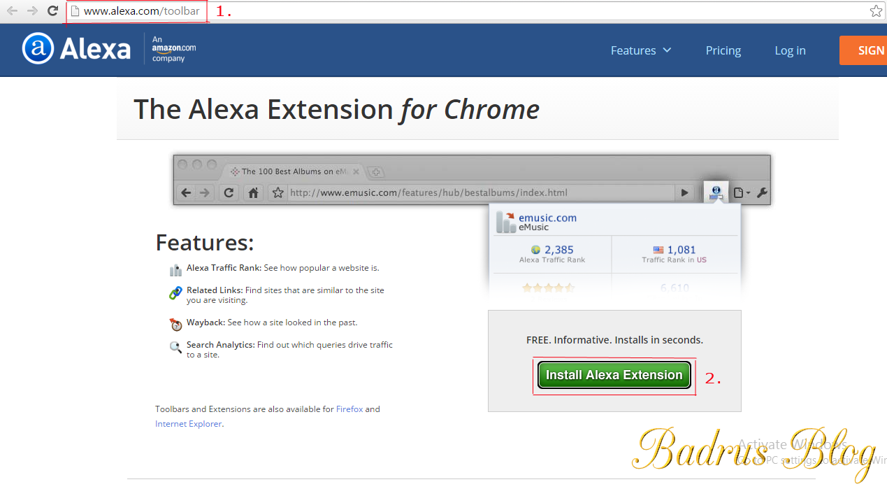 Bagaimana memasang Alexa Toolbar pada Chrome
