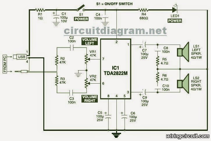 USB Powered Stereo Computer Speaker ~ AmplifierCircuits.com