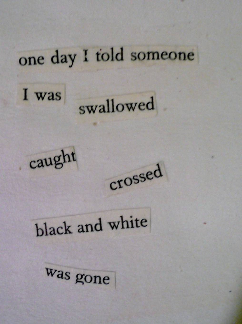 Moxie Blue Found Words Poetry