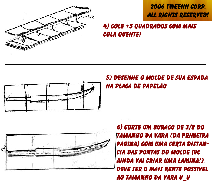 SCANLATOR SHURIKEN: Como fazer uma espada de papelão