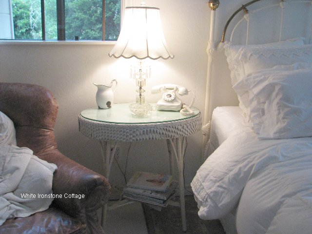 Vintage White Tables | White Ironstone Cottage