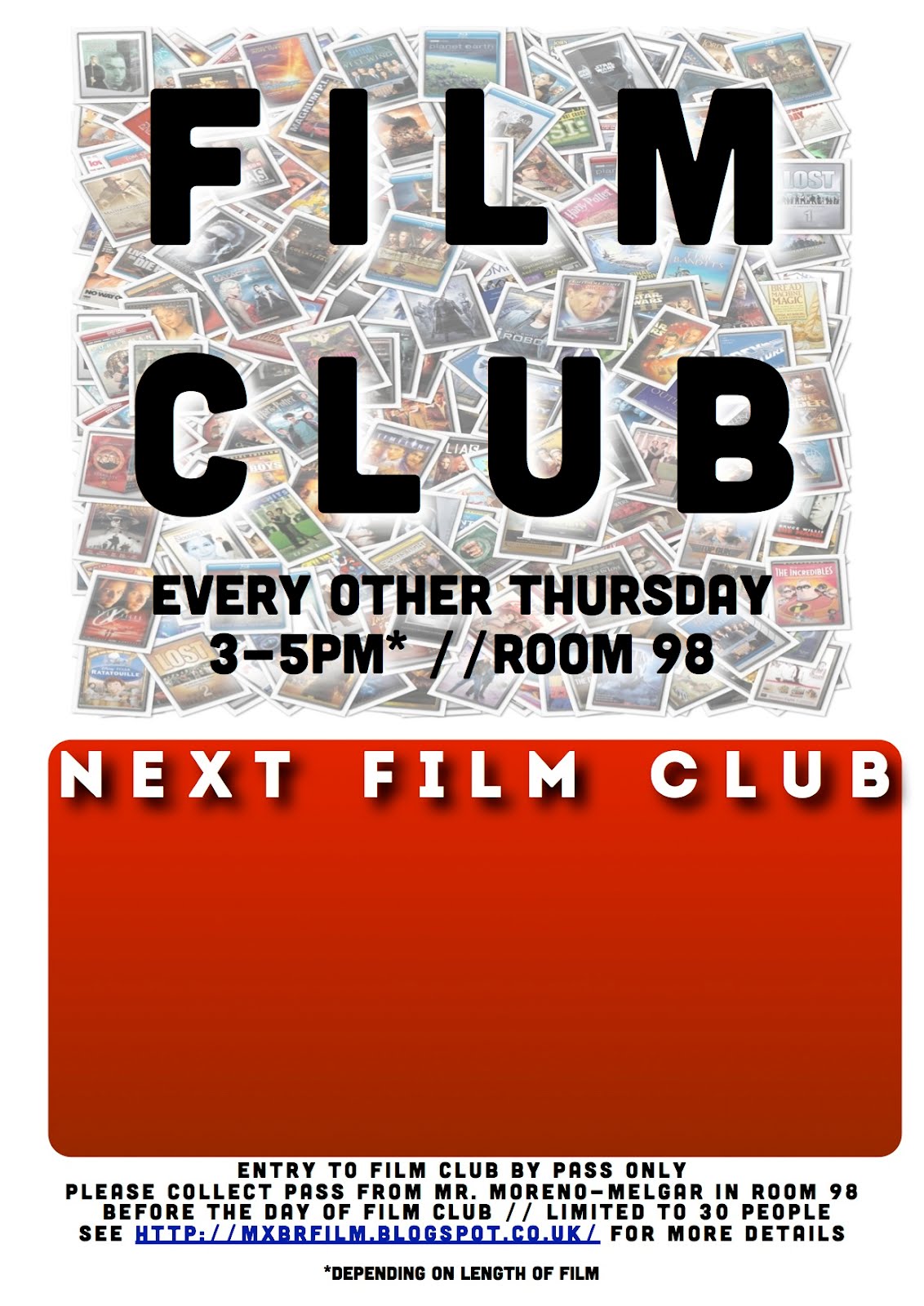 Mexborough Academy Film Studies Film Club at Mexborough School