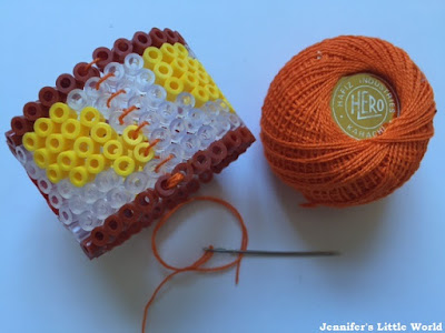 How to sew Hama beads into a circle