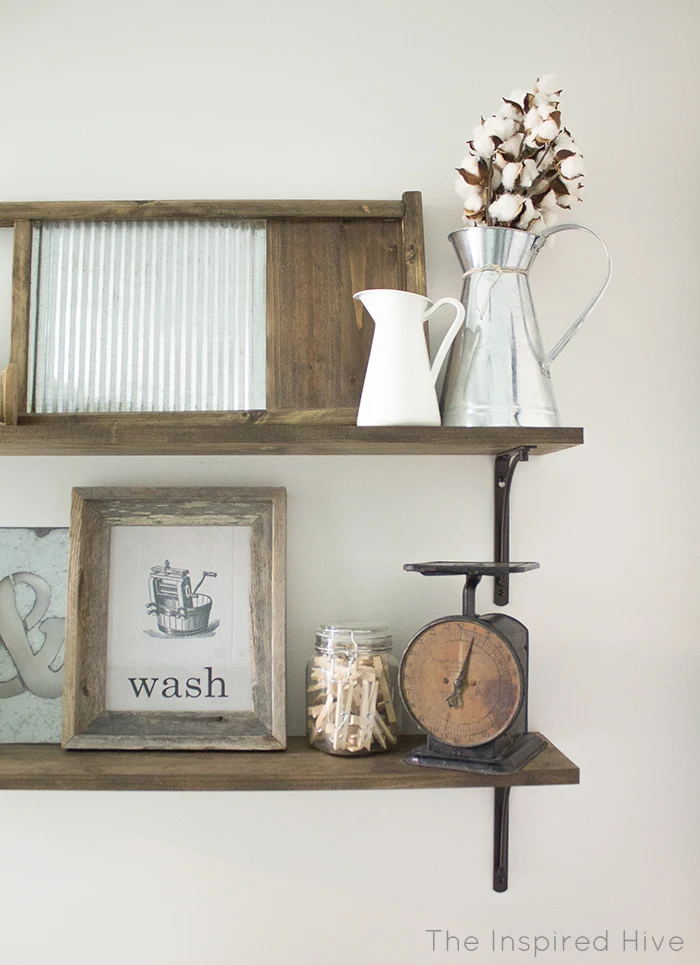 Rustic industrial laundry room makeover