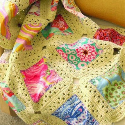 Fabric And Crochet... Kaffe Fusion Blanket Tutorial