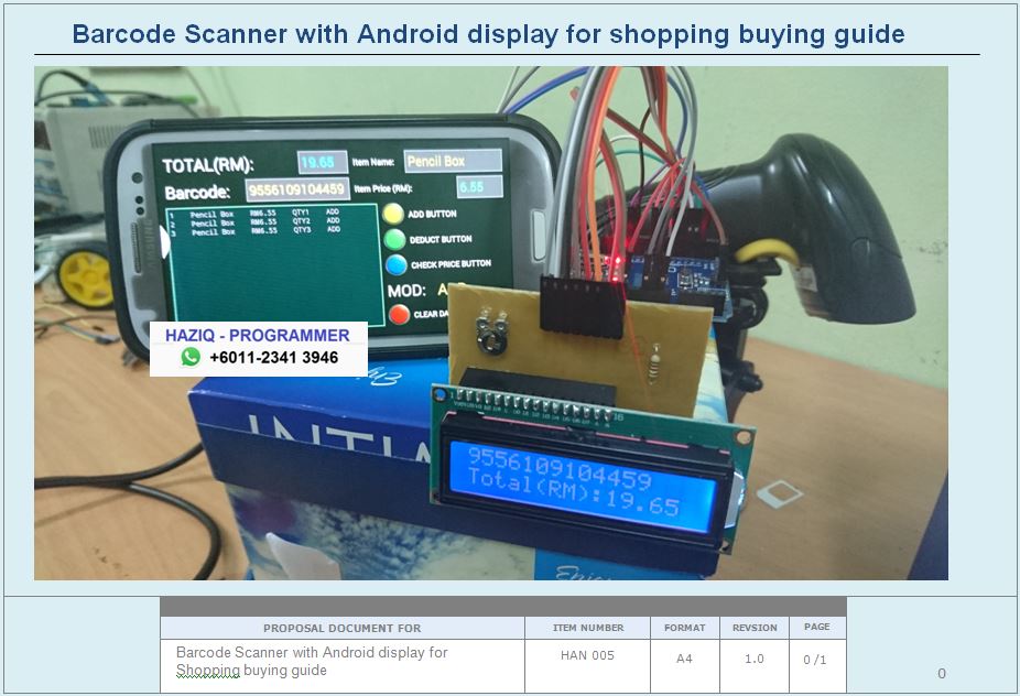 TEMPAHAN FYP PROGRAMMING Barcode Scanner with Android display for
