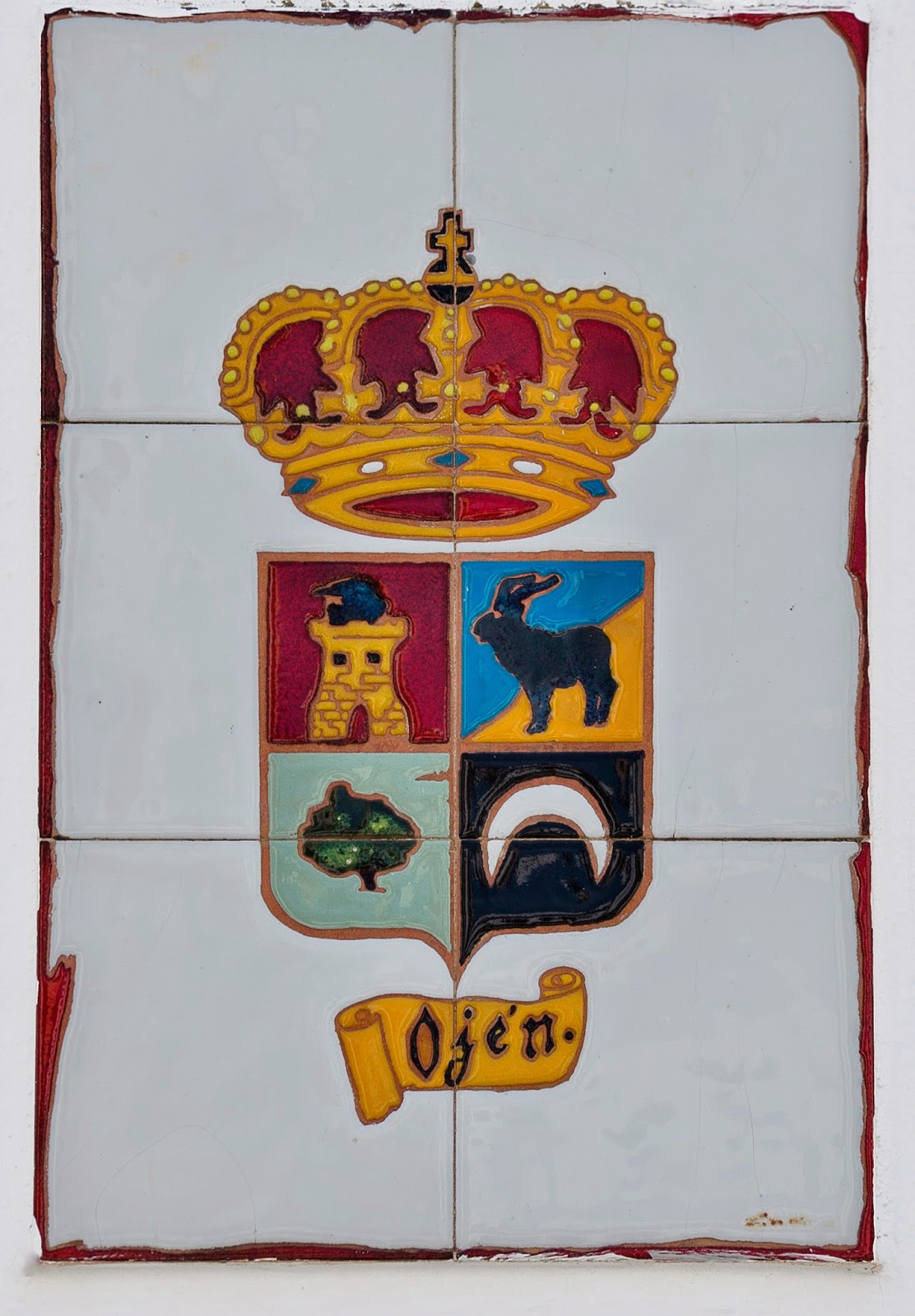 Mosaicos 3.046. Mosaico escudo de Ojén.