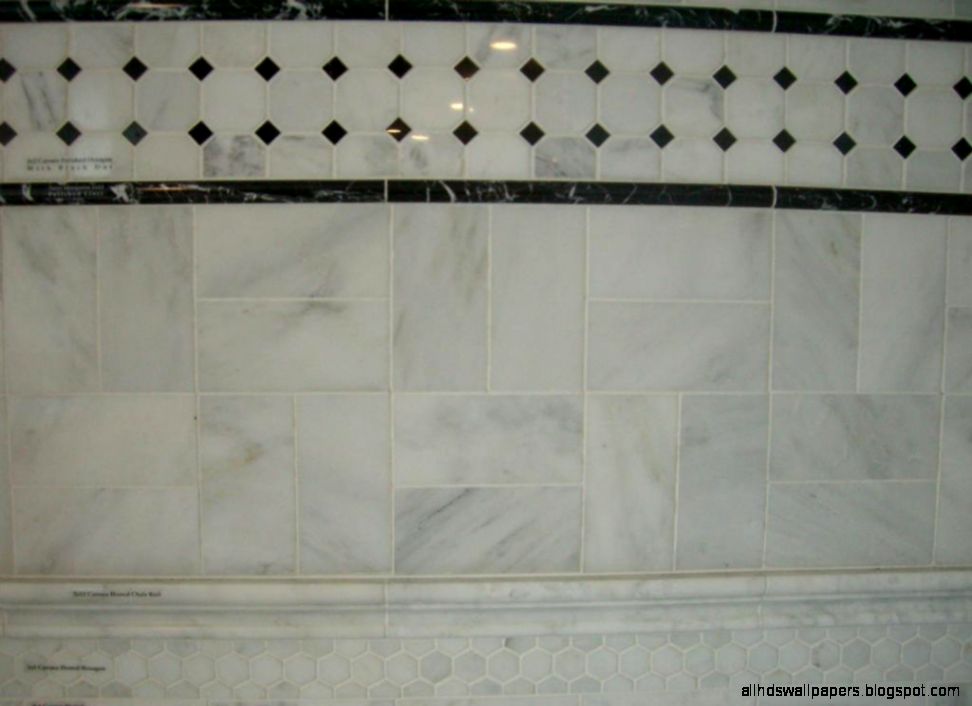 White Carrara Marble Tile Bathroom