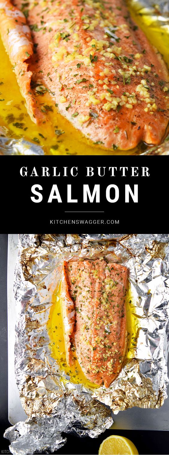 Garlic Butter Steelhead Trout in Foil Recipe