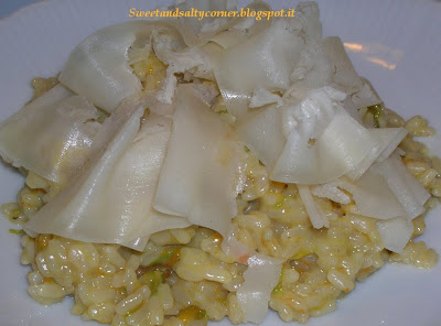 risotto fiori di zucca e gamberetti