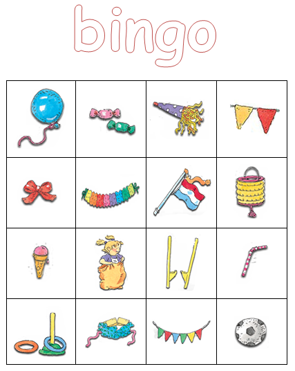 Verrassend Kleuterjuf in een kleuterklas: Plaatjes bingo | thema FEEST VR-22