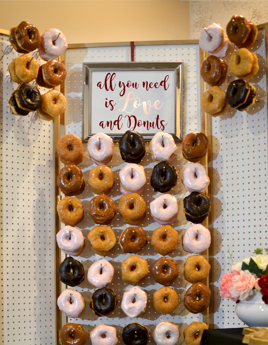 Elegant Wedding Donut Wall