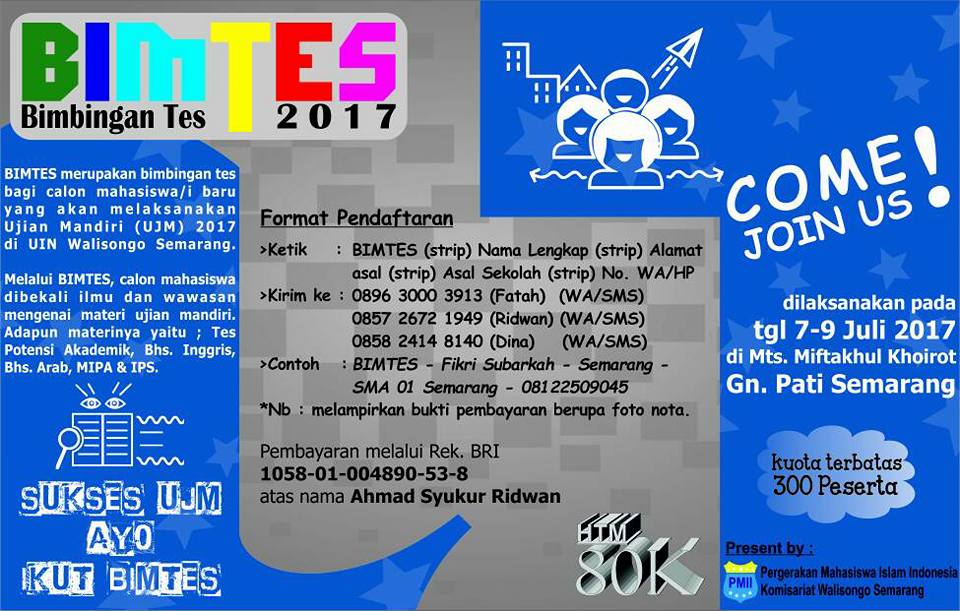 Bimbingan Tes Bimtes Ujian Mandiri Uin Walisongo Semarang Matsan Saga