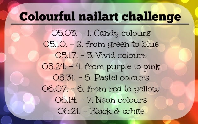 Colourful nailart challenge