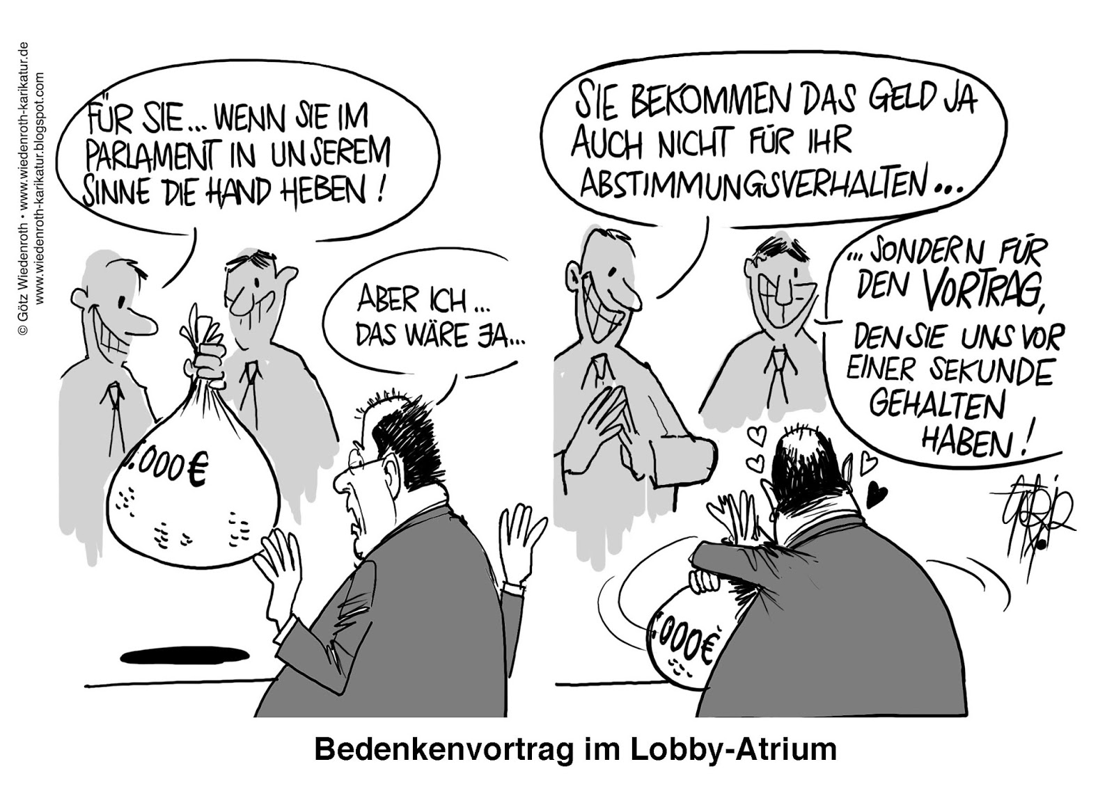 Karikamur Karikatur Wiedenroth Reprasentative Demokratie Eklatante Volksverarschung