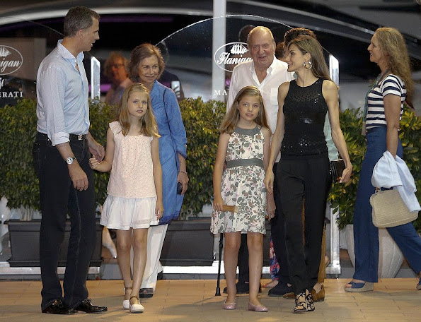 Spanish Royal Family ate at a restaurant in Mallorca