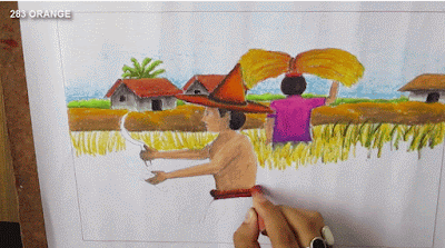 Teknik menggambar pemandangan desa Teknik menggambar pemandangan desa dengan mudah