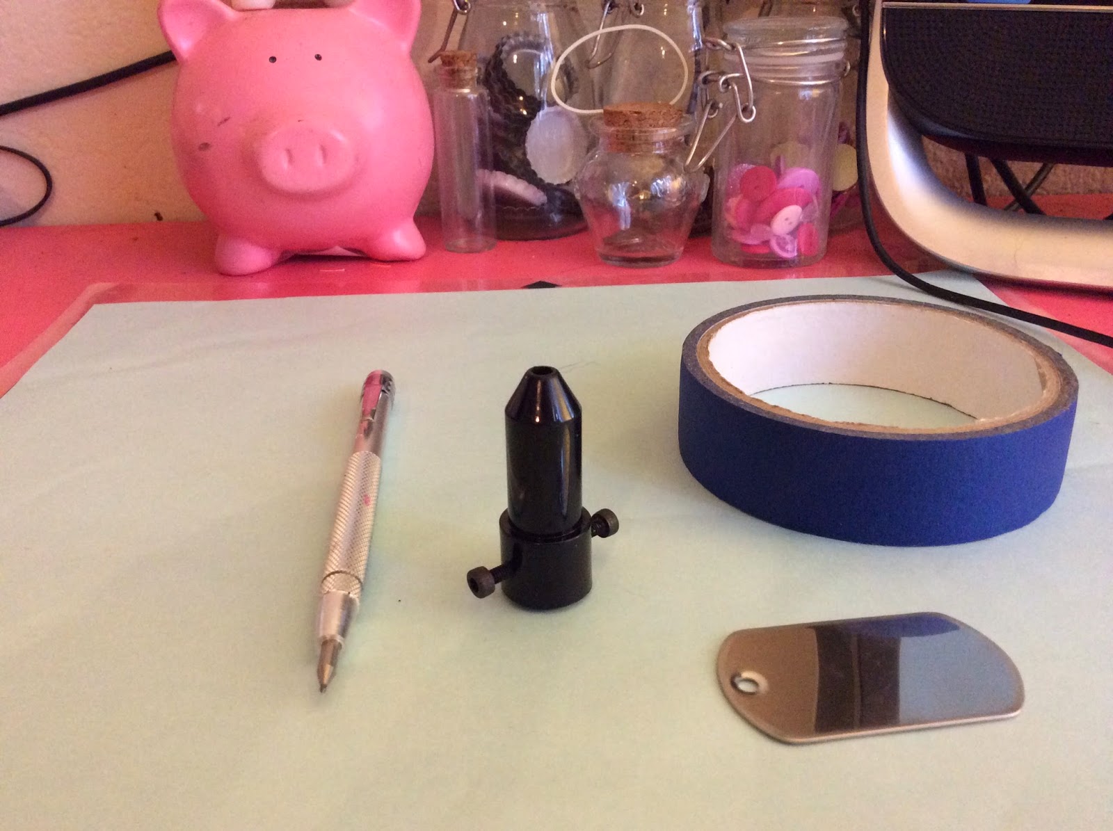 Pink Blood Creations How to engrave metal (dog tag) with your