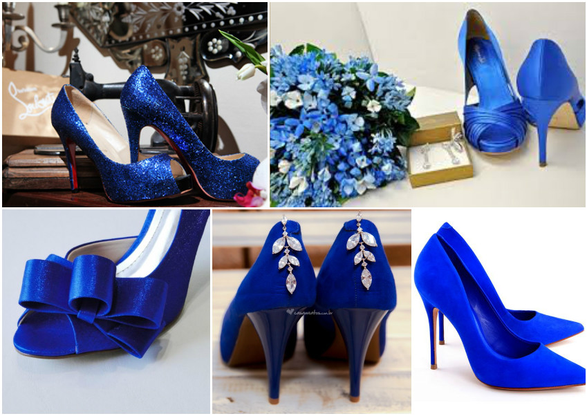 sapato noiva azul royal