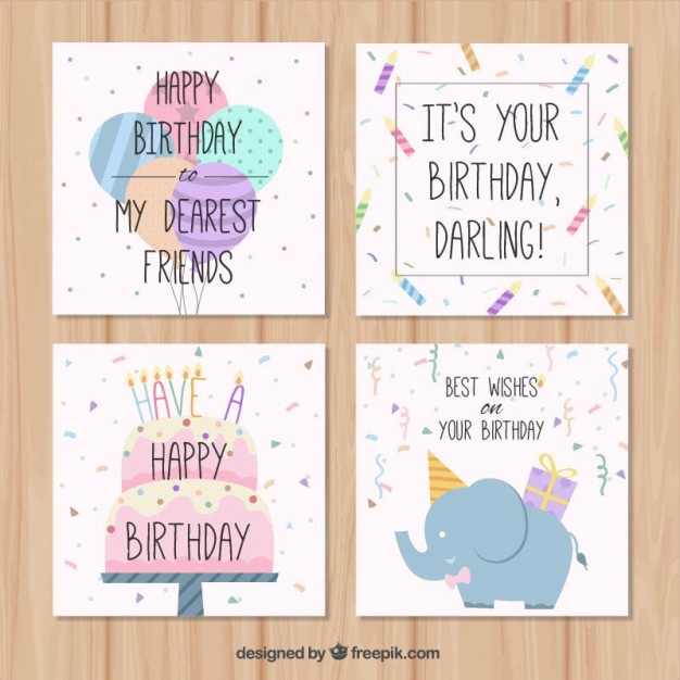 50 Vectores De Plantillas Para Tarjetas De Cumpleanos