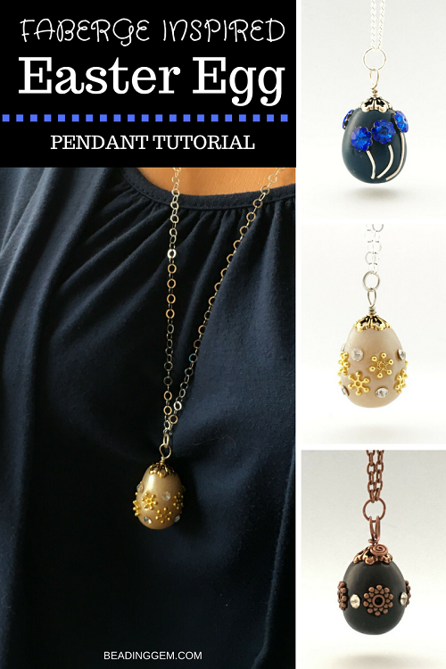 Polymer Clay Black and Gold Pendant - Jewelry Making Tutorial 