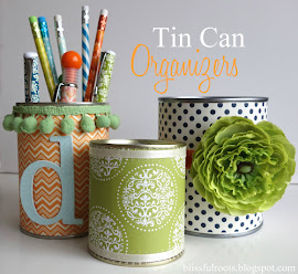 DIY Tin Can Organizers